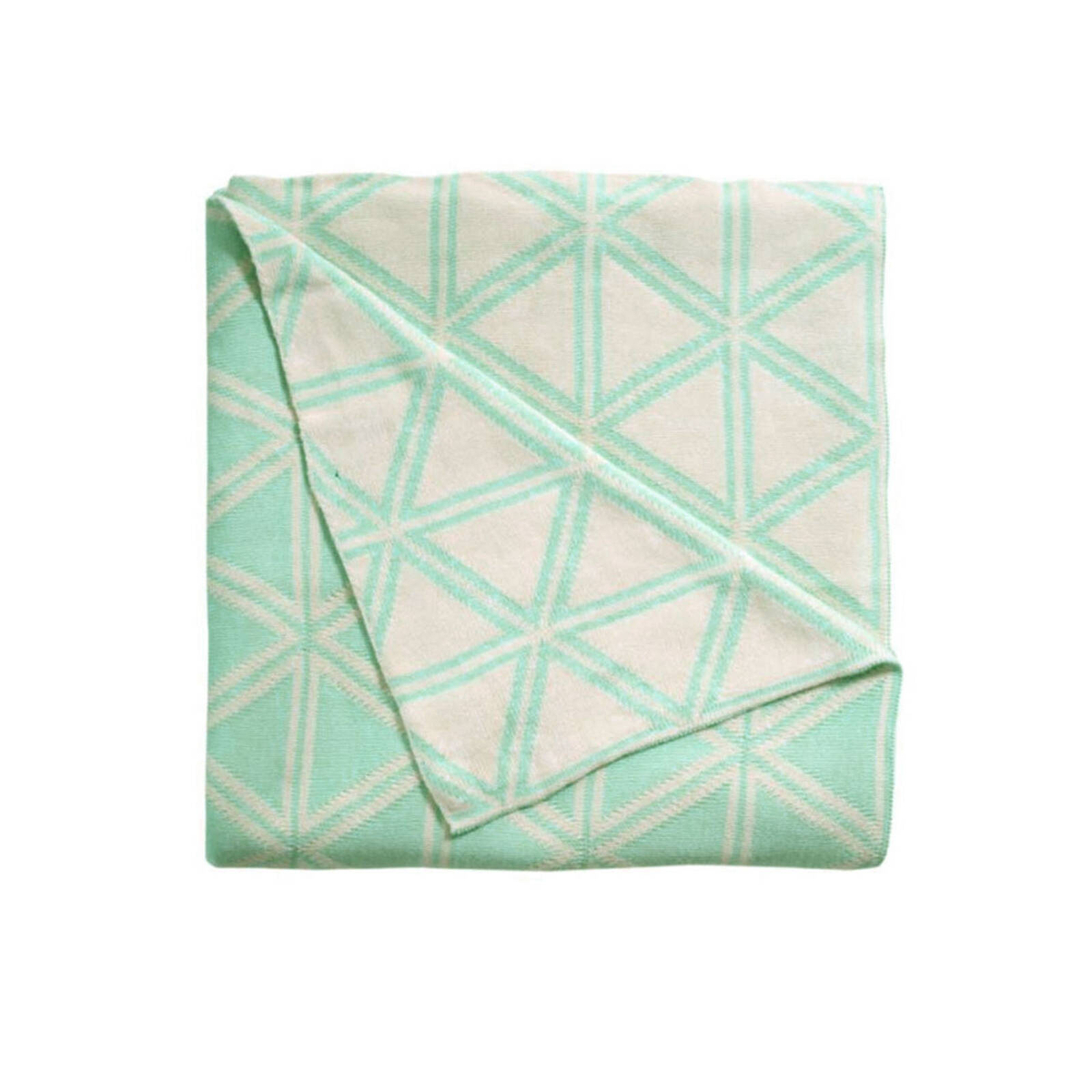 Wellington 100% Cotton Knitted Throw Rug Glacier - Bunnings Australia