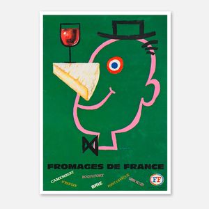 Galrie Vintage French Cheese Art Print by Seguin - Celebrate French Cheese Culture, Poster Only, A1 60 x 84cm (23 x 33inch)