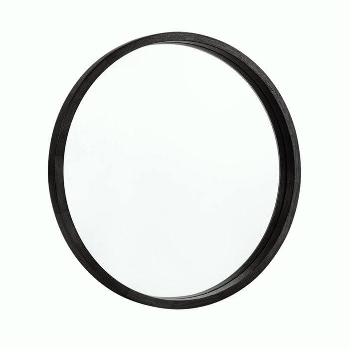 Furb Wooden Wall Mirrors Round Makeup Mirror Bathroom Home Decor 100CM
