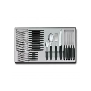 Victorinox 24 Piece Modern Table Cutlery Set Of 24pc Black
