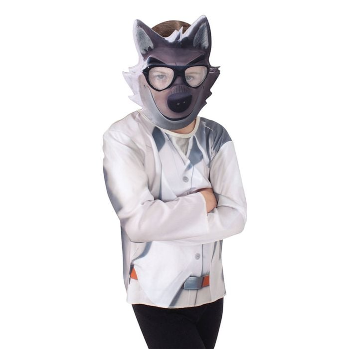 The Bad Guys Mr Wolf Top & Mask Kids Costume Dress Up Party/Halloween Size 6-8y