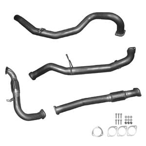 Ignite Exhausts Turbo Back For Nissan Gu Patrol 3l Wagon 3" Cat & Pipe Only Raw Aluminised Steel