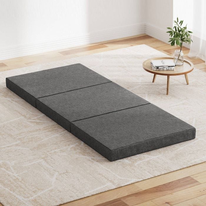 Giselle Folding Mattress 10cm Single Foldable Foam Bed Grey Portable Mat