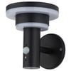 Arlec 18.2cm Black 400lm Solar LED Wall Light With Sensor