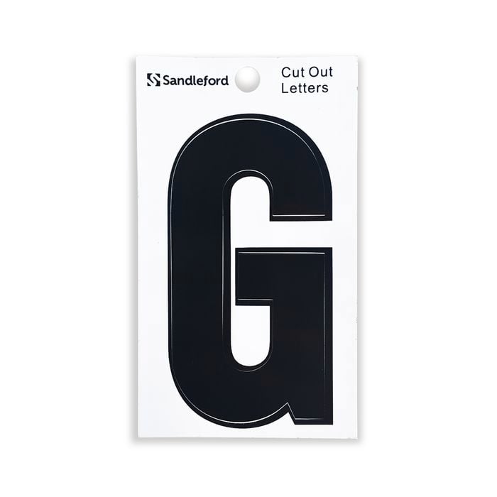 Sandleford 85mm Black Cut Out Self Adhesive House Letter G