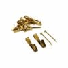 Everhang 20kg Brass Plated Heavy-Duty Picture Hanging Angle Drive Hook - 10 Pack