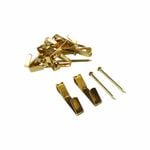Everhang 20kg Brass Plated Heavy-Duty Picture Hanging Angle Drive Hook - 10 Pack