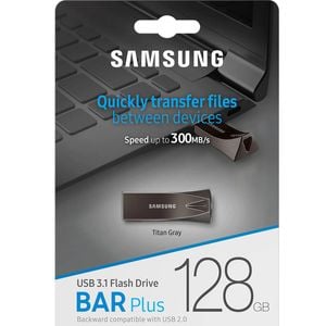 Samsung  Usb 3.1 128gb Flash Drive Bar Plus Memory Stick (300mb/s) Muf-128be4