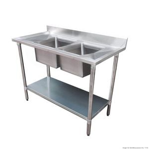 Modular Systems Double Sink Bench Centre 1200x600x900mm 1200-6-dsbc