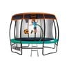 Kahuna Trampoline 8 Ft With Basketball Set And Roof Cover - Green