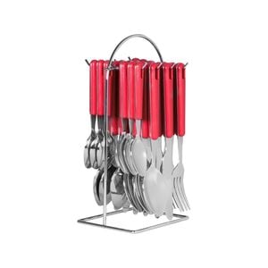 Avanti 24 Piece Hanging Cutlery Set - Red