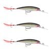 3x Rapala 10cm X Rap Deep Diving Jerkbait Fishing Lures - Silver