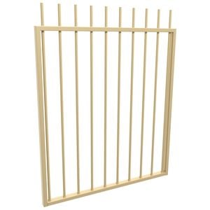 ProtectorAl 975 W x 1200mm H Paperbark Aluminium Picket Top Pool Gate
