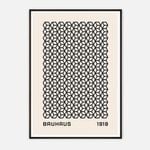 Galrie Bauhaus 1919 Geometric Art Print - Iconic Deco Masterpiece for Modern Interiors, Black Frame, 70 x 100cm (28 x 40inch)