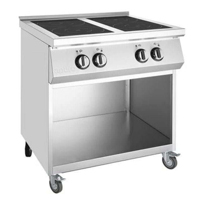 Apuro Freestanding 4 Zone Induction Hob 11 Power Levels 920x800x750mm Commercial Kitchen Cooking
