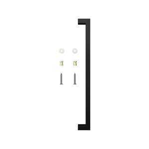 Rolltrak 600mm Matte Black Barn Door Square Single Pull Handle