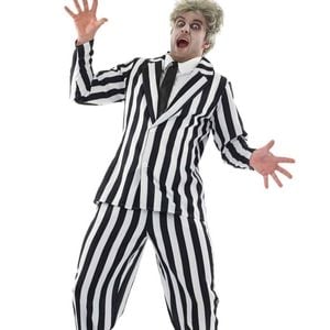 Chaotic Plus Size Mens Striped Beetle Ghost Halloween Costume - Xlarge