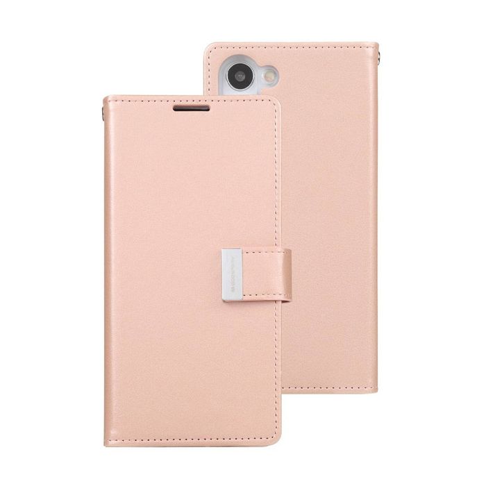 Goospery Rich Diary for Galaxy S23 Ultra - Rose Gold