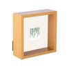 Nicola Spring 3D Deep Box Photo Frame - 6 x 6" with 2 x 2" Mount - Light Wood