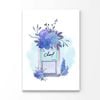 Purple Flowered Fashion Bottle Print 100% Australian Made 50x75cm (Stretched Canvas)