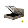 Levede Bed Frame Base With Gas Lift Platform Fabric - Queen