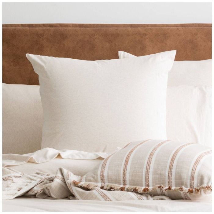Renee Taylor Comfort T’s Organic Cotton Jersey European Pillowcase Oatmeal