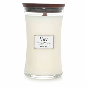 WoodWick Candle - Large White Teak