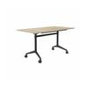 Olg Modulus Flip Table Full Black Frame New Oak Smooth Top L1600mm X W750mm