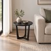 SK Designer Living | Arlo Round Wood Side Table - Black