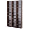 VEVOR Media Storage Cabinet Deep Brown with 9 Layers Adjustable DVD Shelves 756 CDs Espresso