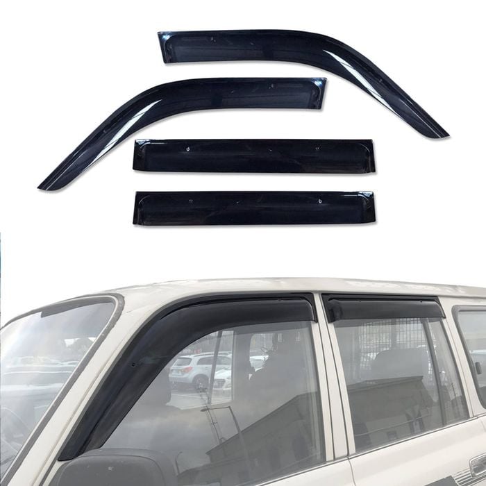 AUSGO Injection Weather Shields for Toyota Land Cruiser Landcruiser 80 Series LC80 1990-1998 Weathershields Window Visors