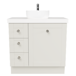 New England Joinery 900mm Diadem Centre Basin Freedom Top Floor Standing Vanity