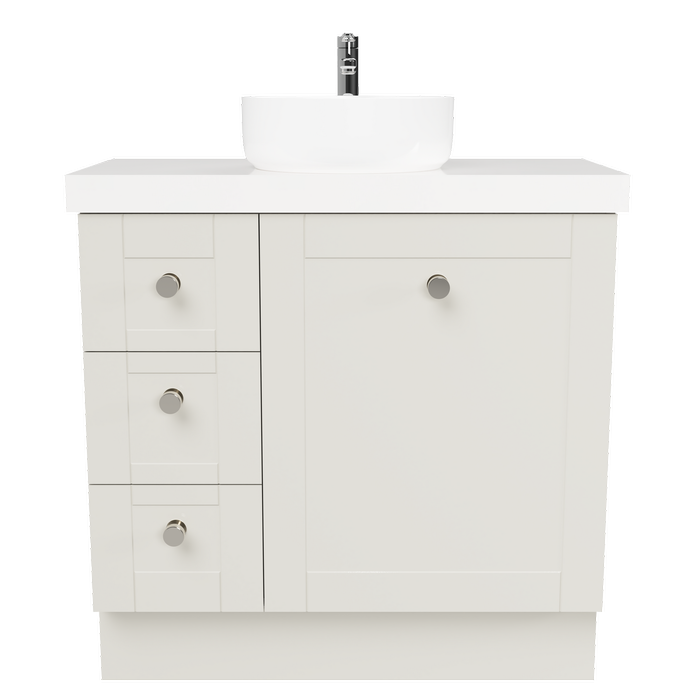 New England Joinery 900mm Diadem Centre Basin Freedom Top Floor Standing Vanity