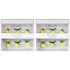 2x 6pc LVD Glass Lemons Fruit Alloy Wine Charms Set 13x12cm Multicoloured