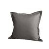 CottonMore A Pair of 100% Cotton 650tc Sateen Steel Grey European Covers 65x65cm+5cm