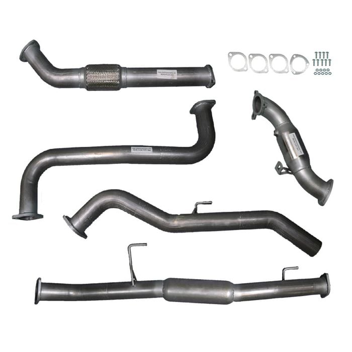 Ignite Exhausts Turbo Back For Nissan D40 Navara 2.5l Manual 3" Cat & Hotdog Raw Aluminised Steel