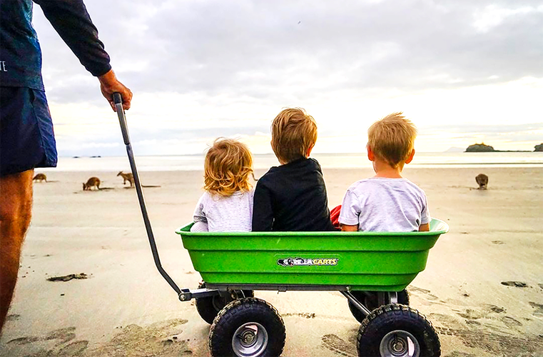 A Gorilla Cart used to cart children around the local beach