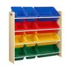 Keezi Kids Toy Box 12 Bins Bookshelf Organiser Display Shelf Storage Rack Drawer