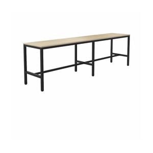 Olg Axis Bar Leaner Black Frame New Oak Ravine Top L3200mm X W750mm