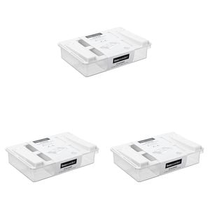 3PK Boxsweden 32.5cm Crystal Undershelf Fridge Drawer Large - White