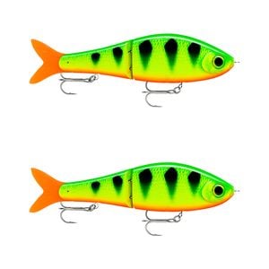 2x Rapala Super Shadow Rap Glide 11cm Jointed Swimbait Lures - Firetiger