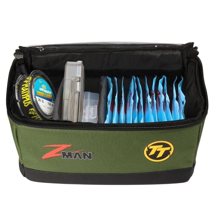 TT Lures Deluxe ZMan Green Tackle Block Soft Fishing Tackle Bag