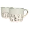 Nicola Spring Dipped Dash Stoneware Coffee Mugs - 450ml - Pack of 2