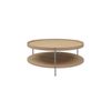 Seek and Ramble Cleo 90cm Round Coffee Table Natural Ash & Brushed Stainless Steel Legs