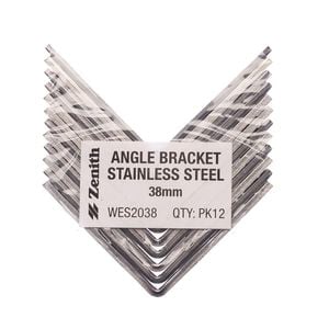 Zenith 38mm Stainless Steel Angle BracketÂ - 12 Pack