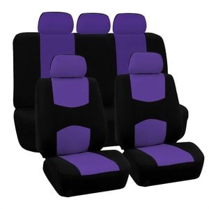 Catzon Car Seat Covers Full Set Universal Fit Interior Accessories For Truck Van Suv-purple