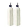 2pk Porto Sable Kitchen Oil Bottle White & Sage Green Stripe 850ml