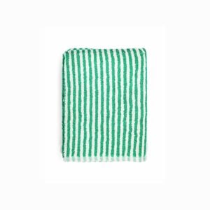 Miss April Green Striped 80x55 Bath Mat