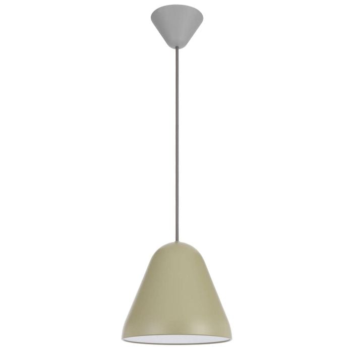 Telbix Hanami Modern Pendant Hanging Lamp Light Metal Plastic Green Grey Satin
