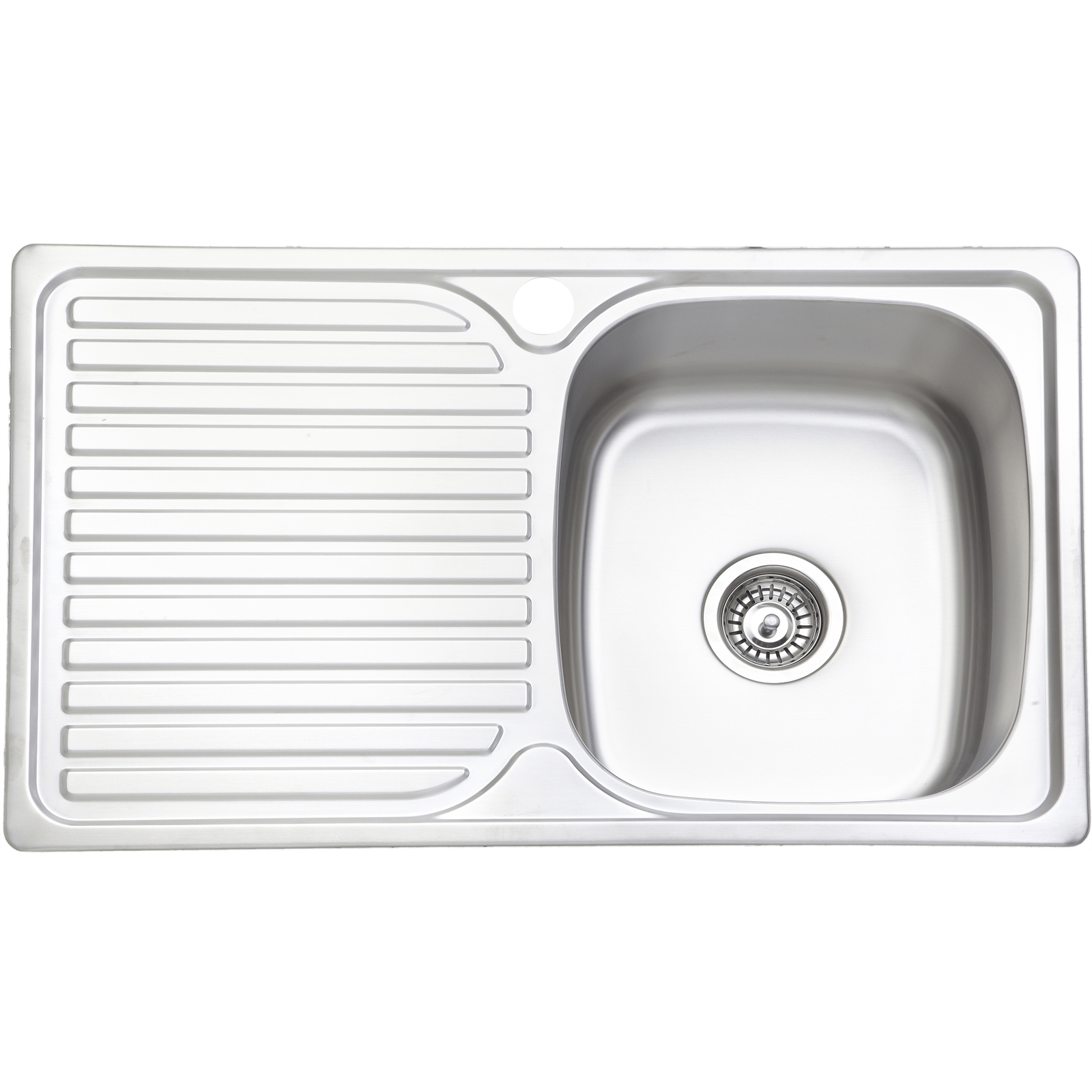 Estillo 800 x 480mm Designer Single Bowl Stainless Steel Sink RH